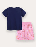 Set aus T-Shirt und Shorts mit Quallen-Print