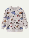 Dinosaur Printed Pullover Sweatshirt - Mini Taylor