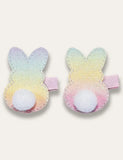 Easter Rainbow Bunny Hair Clip - Mini Taylor