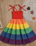 Family Matching Rainbow Strap Dress - Mini Taylor