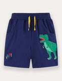 Shorts mit Cartoon-Dinosaurier-Applikation