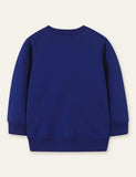 Floral Horse Appliqué Mushroom Embroidered Sweatshirt - Mini Taylor
