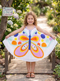 Oversized Butterfly Print Suspenders Dress