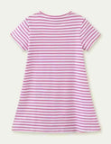 Giraffe appliqué Princess Short Sleeve Dress - Mini Taylor
