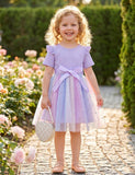 Children's Bow Gradual Change Tulle Princess Dress