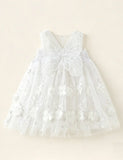 3D Butterfly Wings with Embroidered Floral Tulle Dress