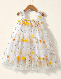 Sweet Flower Embroidered Tulle Princess Dress