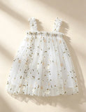 Sweet Flower Embroidered Tulle Princess Dress
