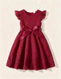 Elegant Solid Lace Dress