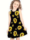 Grünes Blumenhasen-Tüllkleid