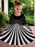 Classic Black And White Combination with Polka Dot Dress