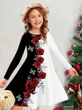 Grünes Blumenhasen-Tüllkleid