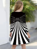 Classic Black And White Combination with Polka Dot Dress