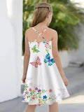Grünes Blumenhasen-Tüllkleid