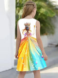 Grünes Blumenhasen-Tüllkleid