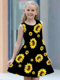 Grünes Blumenhasen-Tüllkleid