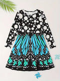 Grünes Blumenhasen-Tüllkleid