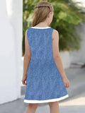 Anti-Cowboy 3D Effect Fake Two-Piece Dress