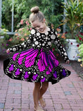 Grünes Blumenhasen-Tüllkleid