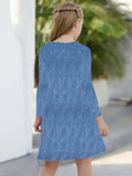Imitation Denim Daisy Print Dress