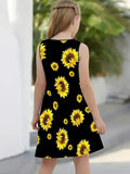 Grünes Blumenhasen-Tüllkleid