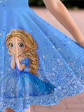 Cute Princess Printed Party Dress