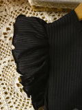 Grünes Blumenhasen-Tüllkleid