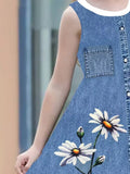 Anti-Cowboy 3D Effect Fake Two-Piece Dress