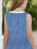 Anti-Cowboy 3D Effect Fake Two-Piece Dress