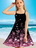 Grünes Blumenhasen-Tüllkleid