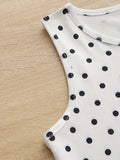 3D Printed Cute Polka Dot Cat Casual Vest Dress