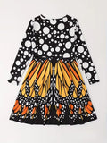 Grünes Blumenhasen-Tüllkleid
