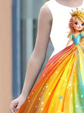 Grünes Blumenhasen-Tüllkleid