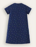 Kleid mit Regenbogen-Einhorn-Applikation