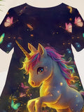 Unicorn Colorful Printed Dress