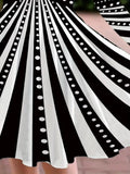 Classic Black And White Combination with Polka Dot Dress