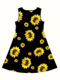 Grünes Blumenhasen-Tüllkleid
