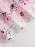 Grünes Blumenhasen-Tüllkleid