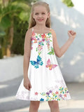 Grünes Blumenhasen-Tüllkleid