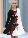 Grünes Blumenhasen-Tüllkleid