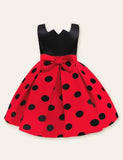 Polka Dot Bow Sleeveless Party Dress - Mini Taylor
