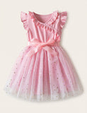 Fungus Edge Star Sequins Tulle Princess Dress