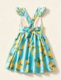 Lemon Print Halter Dress
