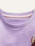 Three Horses Appliqué Embroidered Sweatshirt - Mini Taylor
