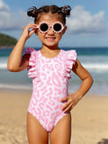 Cute Printed Lace Swimsuit